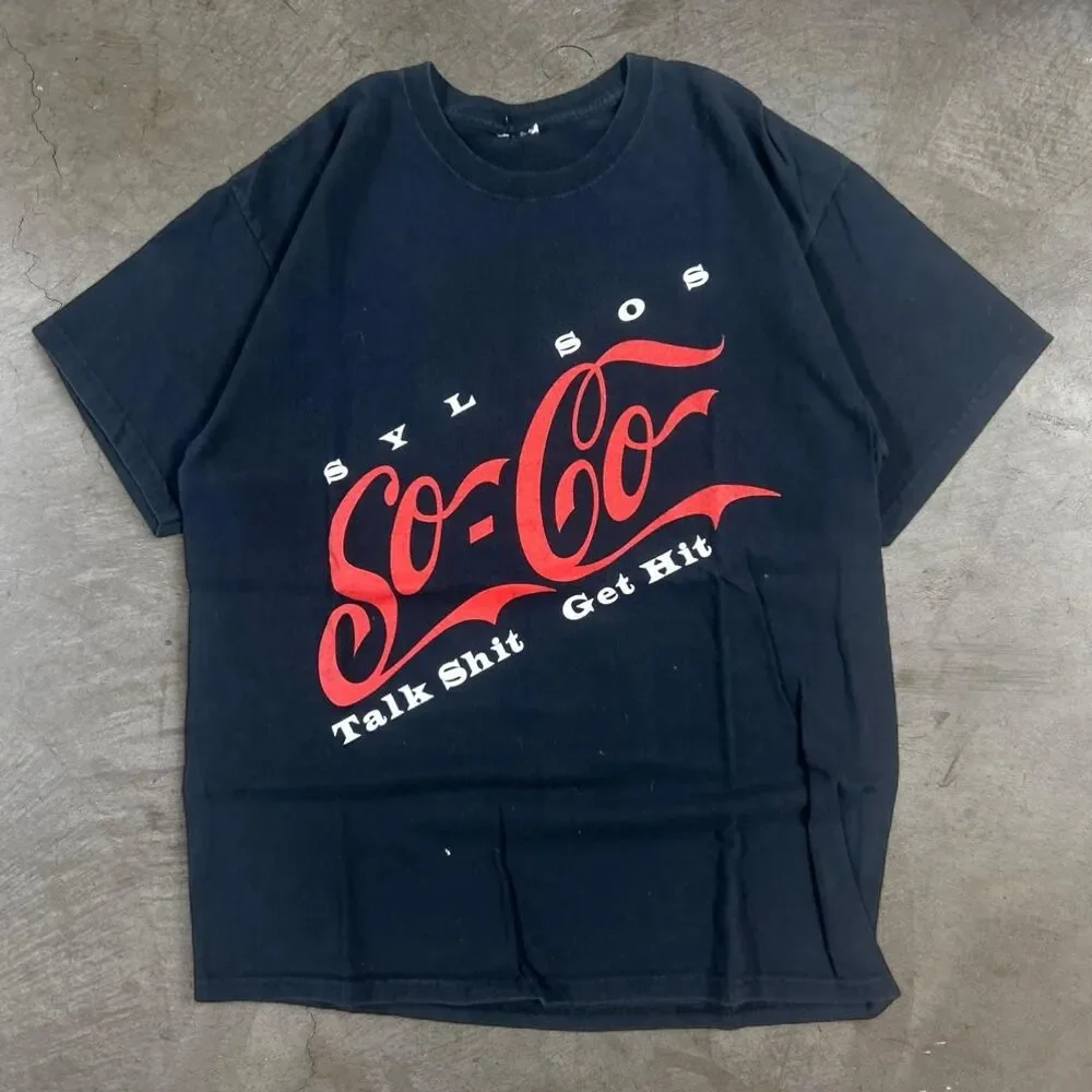 Vintage Biker T-shirt So-Co Talk Shit Get Hit